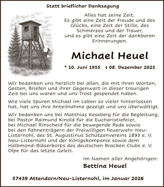 Traueranzeige von Michael Heuel von HASK
