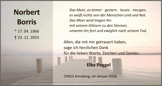 Traueranzeige von Norbert Borris von HASK