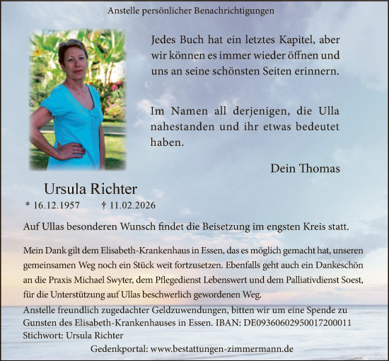 Traueranzeige von Ursula Richter von HASO