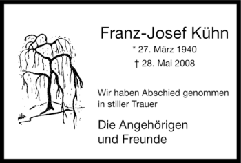Traueranzeige von Franz-Josef Kühn