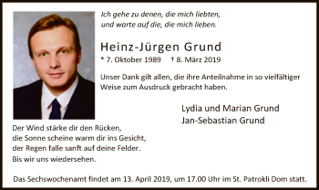 Traueranzeige von Heinz-Jürgen Grund