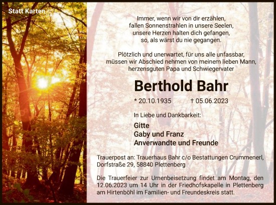 Zur Gedenkseite von Berthold