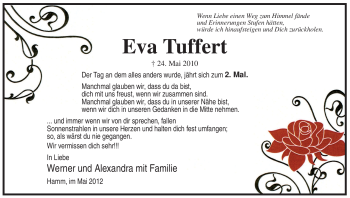 Traueranzeige von Eva Tuffert