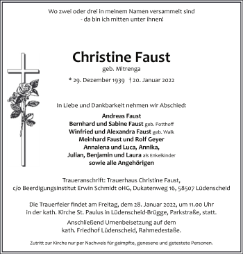 Zur Gedenkseite von Christine