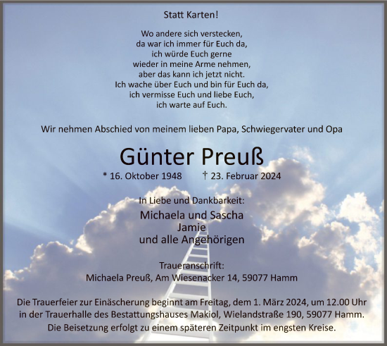 Zur Gedenkseite von Günter