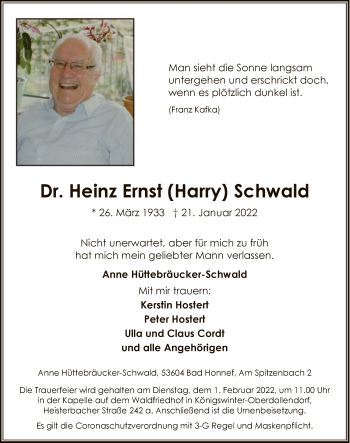 Zur Gedenkseite von Heinz Ernst