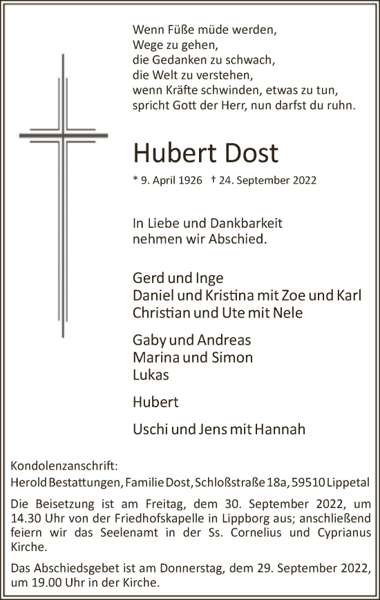 Zur Gedenkseite von Hubert