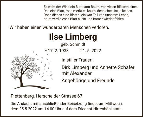 Zur Gedenkseite von Ilse