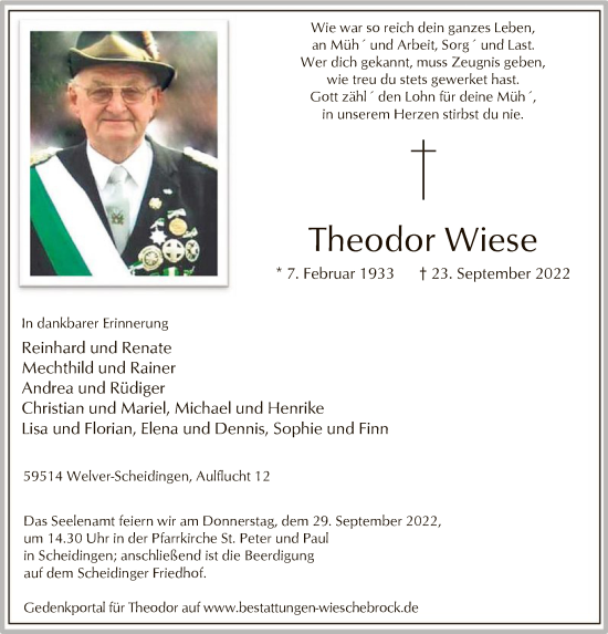 Zur Gedenkseite von Theodor
