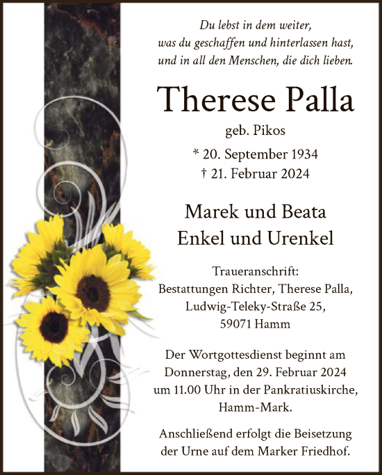 Zur Gedenkseite von Therese