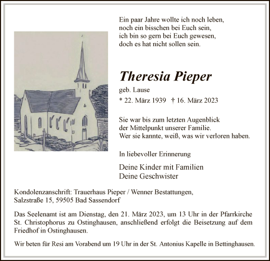 Zur Gedenkseite von Theresia