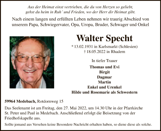 Zur Gedenkseite von Walter